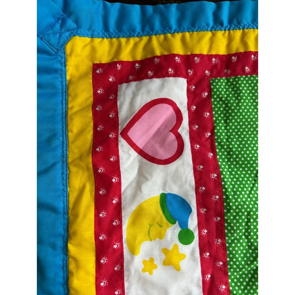 Vintage 80s Playschool baby fold and go Play Mat Sensory Activity Quilt Farm A‎